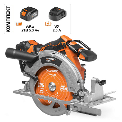 Пила циркулярная аккумуляторная DAEWOO DAS 1821Li SET
